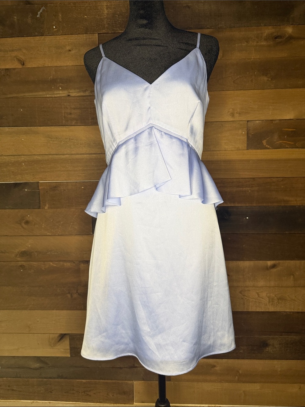 Banana Republic Lavender Peplum Spaghetti Strap Mini Dress